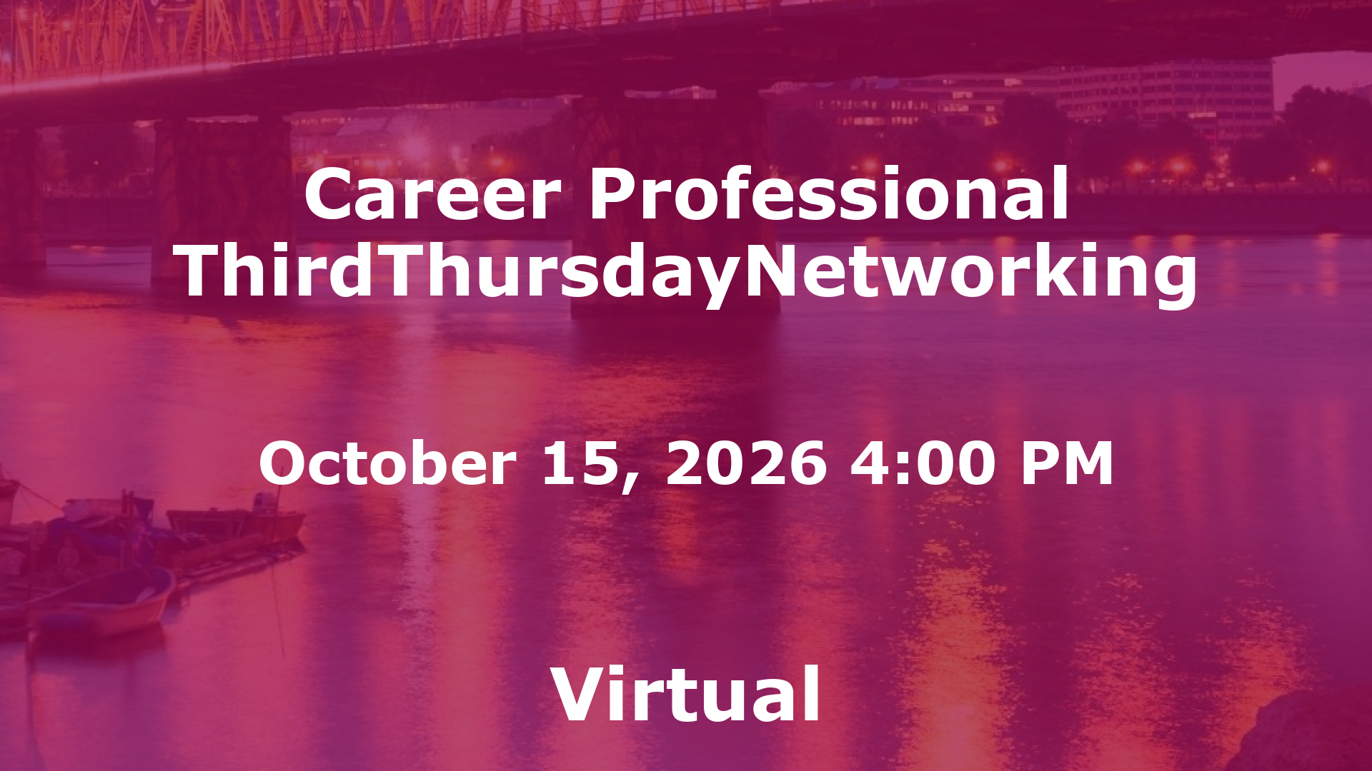 Career Professional ThirdThursdayNetworking  event image